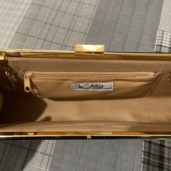 Wild Rose Metallic Pink/Snakeskin clutch - Picture 5 of 5